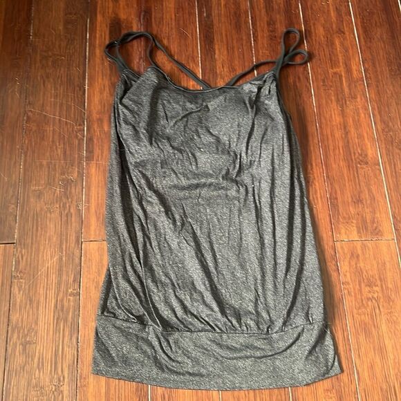 LUCY Workout Tank - Size X Small - Gray Tank with Built in Sports Bra - Picture 1 of 6